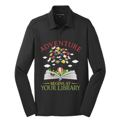 2024 Summer Reading Adventure At Your Library Silk Touch Performance Long Sleeve Polo