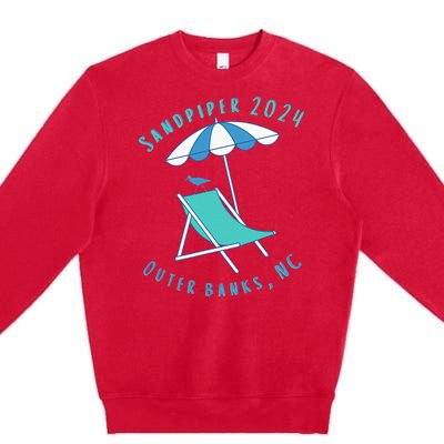 2024 Sandpiper Summer Beach Chair Premium Crewneck Sweatshirt