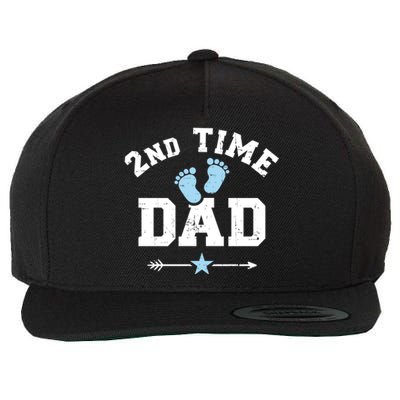 2nd Second Time Dad Announcet Great Gift Wool Snapback Cap