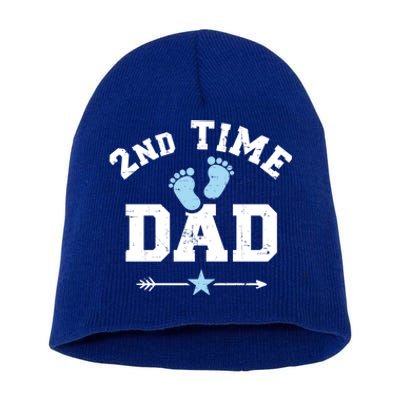 2nd Second Time Dad Announcet Great Gift Short Acrylic Beanie