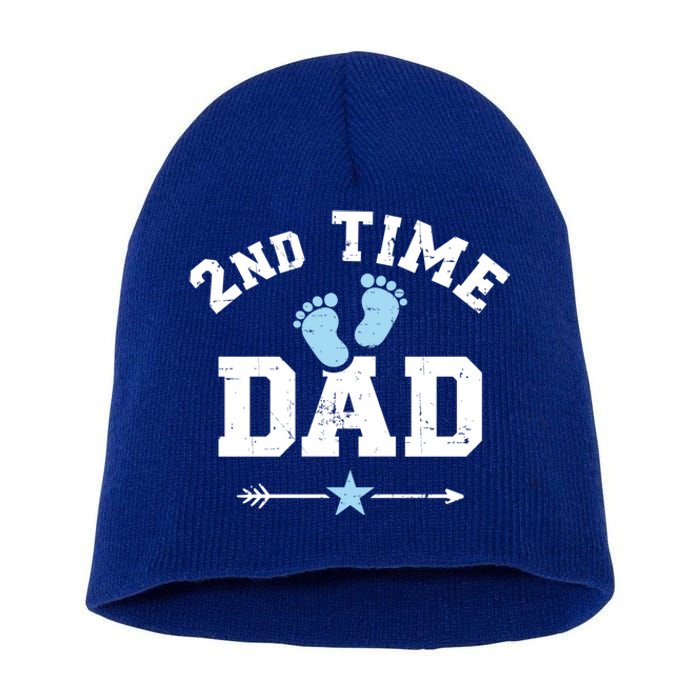 2nd Second Time Dad Announcet Great Gift Short Acrylic Beanie