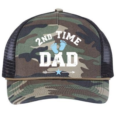 2nd Second Time Dad Announcet Great Gift Retro Rope Trucker Hat Cap