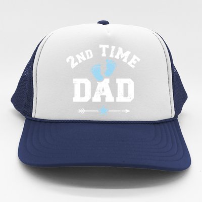 2nd Second Time Dad Announcet Great Gift Trucker Hat