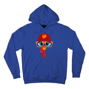 2 Sided Thanksgiving Turkey Face Baseball Hat And Glasses Gift Hoodie