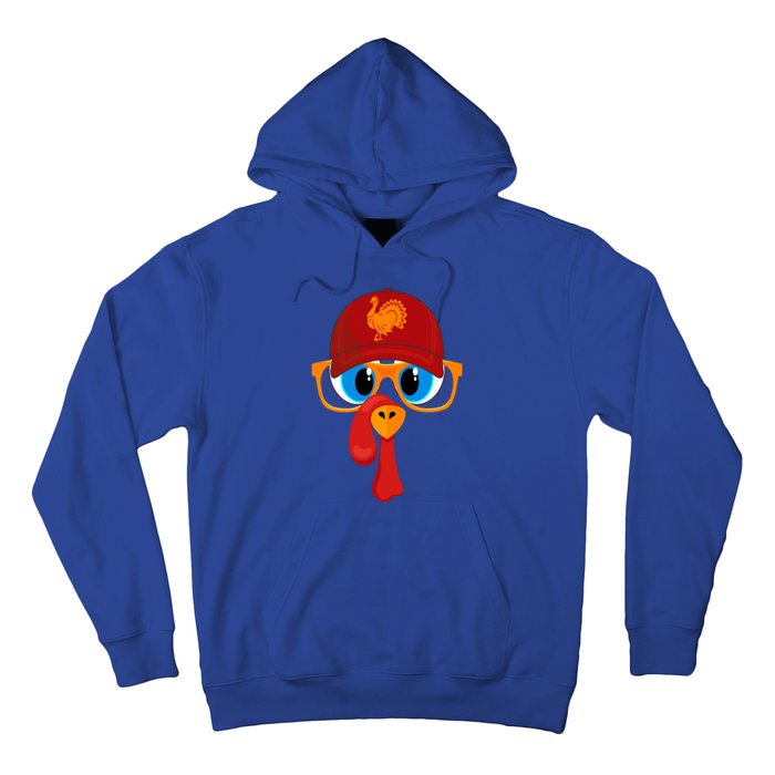 2 Sided Thanksgiving Turkey Face Baseball Hat And Glasses Gift Hoodie