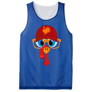 2 Sided Thanksgiving Turkey Face Baseball Hat And Glasses Gift Mesh Reversible Basketball Jersey Tank