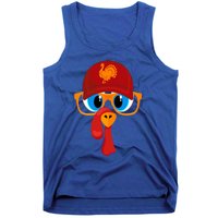 2 Sided Thanksgiving Turkey Face Baseball Hat And Glasses Gift Tank Top