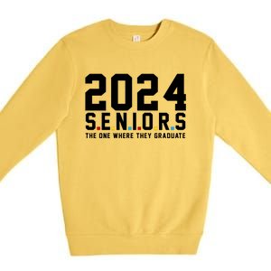 2024 Seniors The One Where They Graduated Premium Crewneck Sweatshirt