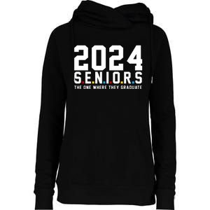 2024 Seniors The One Where They Graduated Womens Funnel Neck Pullover Hood