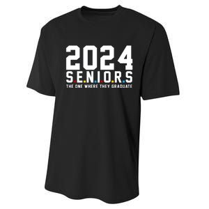 2024 Seniors The One Where They Graduated Performance Sprint T-Shirt