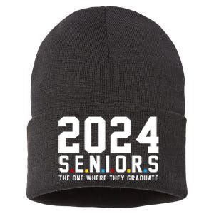 2024 Seniors The One Where They Graduated Sustainable Knit Beanie