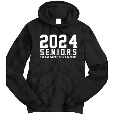 2024 Seniors The One Where They Graduated Tie Dye Hoodie