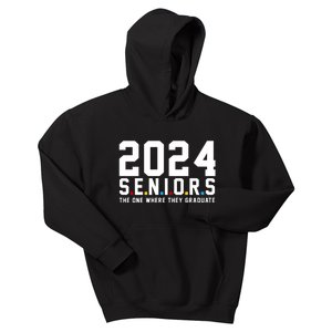 2024 Seniors The One Where They Graduated Kids Hoodie