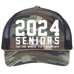 2024 Seniors The One Where They Graduated Retro Rope Trucker Hat Cap