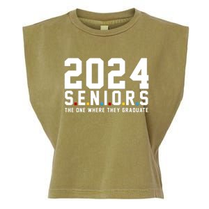 2024 Seniors The One Where They Graduated Garment-Dyed Women's Muscle Tee