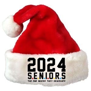 2024 Seniors The One Where They Graduated Premium Christmas Santa Hat