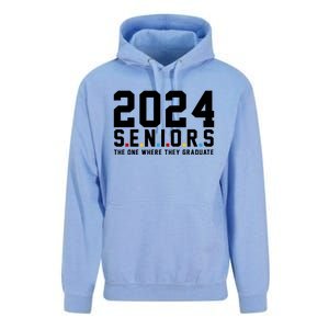 2024 Seniors The One Where They Graduated Unisex Surf Hoodie