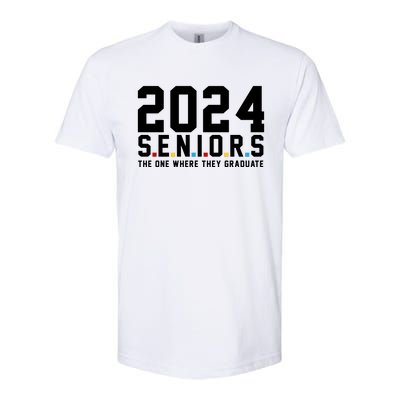 2024 Seniors The One Where They Graduated Softstyle CVC T-Shirt