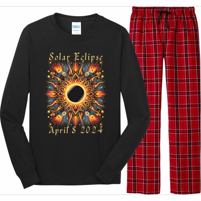 2024 Sun Totality April 8th America Long Sleeve Pajama Set