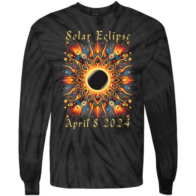 2024 Sun Totality April 8th America Tie-Dye Long Sleeve Shirt