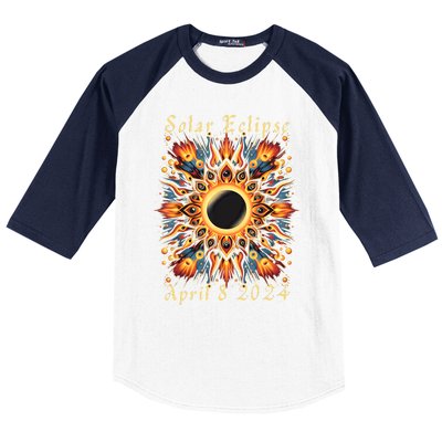 2024 Sun Totality April 8th America Baseball Sleeve Shirt