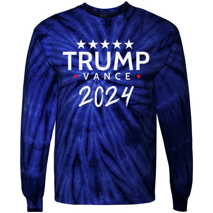 2024 Supporter Trump Vance 2024 Tie-Dye Long Sleeve Shirt