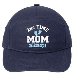 2nd Second Time Mom Of 2 It's A Cute Gift 7-Panel Snapback Hat