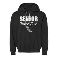 2025 Senior Track Dad Class Of 2025 Parent Run Jump Throw Garment-Dyed Fleece Hoodie