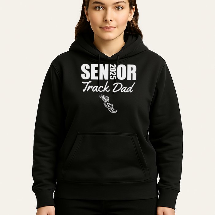 2025 Senior Track Dad Class Of 2025 Parent Run Jump Throw Hoodie