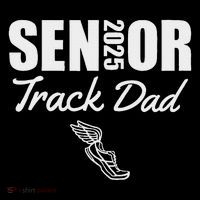 2025 Senior Track Dad Class Of 2025 Parent Run Jump Throw Tall T-Shirt