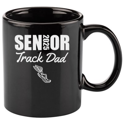 2025 Senior Track Dad Class Of 2025 Parent Run Jump Throw 11oz C Handle Ceramic Mug