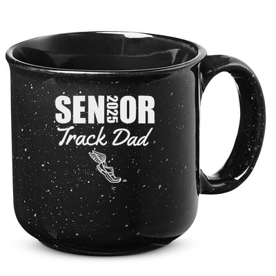 2025 Senior Track Dad Class Of 2025 Parent Run Jump Throw 15oz Campfire Ceramic Mug