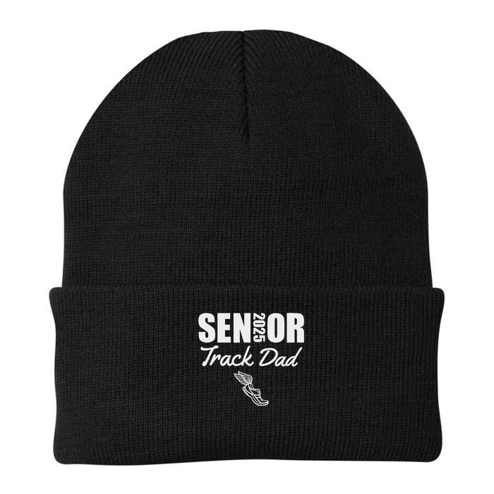 2025 Senior Track Dad Class Of 2025 Parent Run Jump Throw Beanie