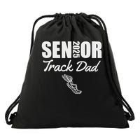 2025 Senior Track Dad Class Of 2025 Parent Run Jump Throw Drawstring Bag