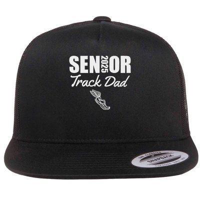 2025 Senior Track Dad Class Of 2025 Parent Run Jump Throw Flat Bill Trucker Hat