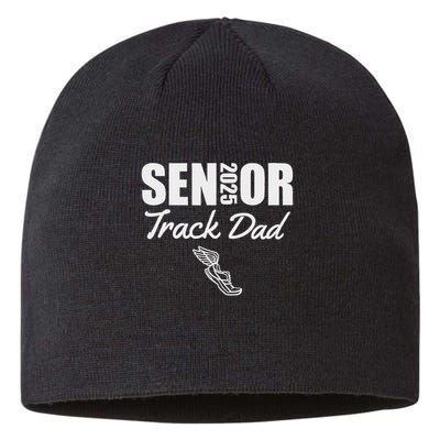 2025 Senior Track Dad Class Of 2025 Parent Run Jump Throw Sustainable Beanie