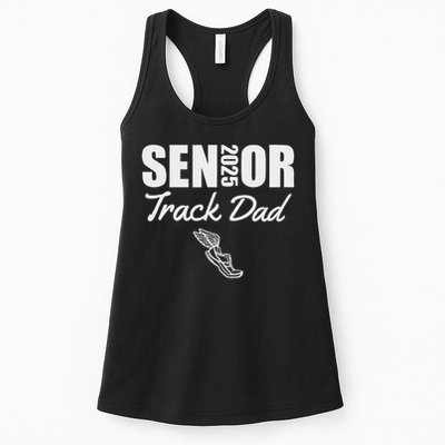 2025 Senior Track Dad Class Of 2025 Parent Run Jump Throw Womens Tank Top