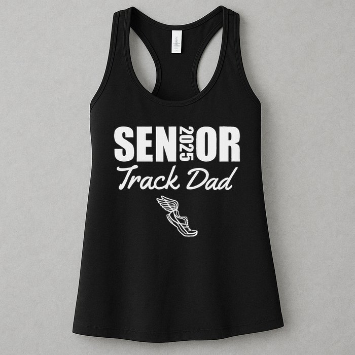 2025 Senior Track Dad Class Of 2025 Parent Run Jump Throw Womens Tank Top