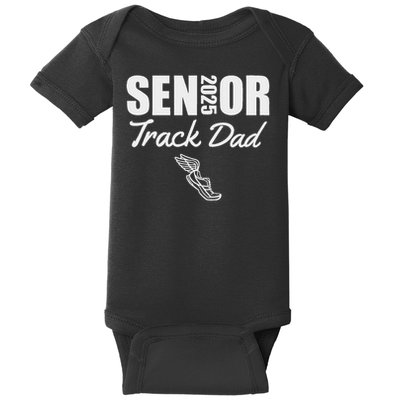 2025 Senior Track Dad Class Of 2025 Parent Run Jump Throw Baby Bodysuit