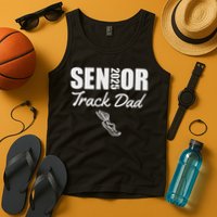 2025 Senior Track Dad Class Of 2025 Parent Run Jump Throw Tank Top