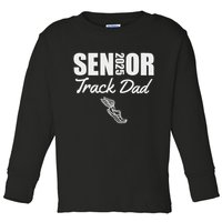 2025 Senior Track Dad Class Of 2025 Parent Run Jump Throw Toddler Long Sleeve Shirt