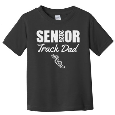 2025 Senior Track Dad Class Of 2025 Parent Run Jump Throw Toddler T-Shirt
