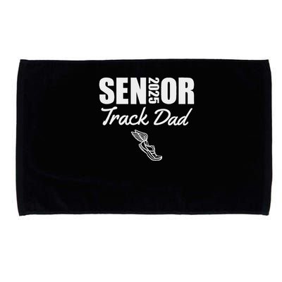 2025 Senior Track Dad Class Of 2025 Parent Run Jump Throw Microfiber Hand Towel