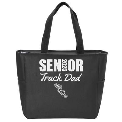 2025 Senior Track Dad Class Of 2025 Parent Run Jump Throw Zip Tote Bag
