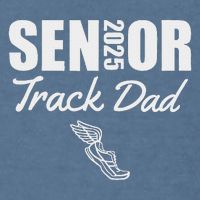 2025 Senior Track Dad Class Of 2025 Parent Run Jump Throw Garment-Dyed Sweatshirt