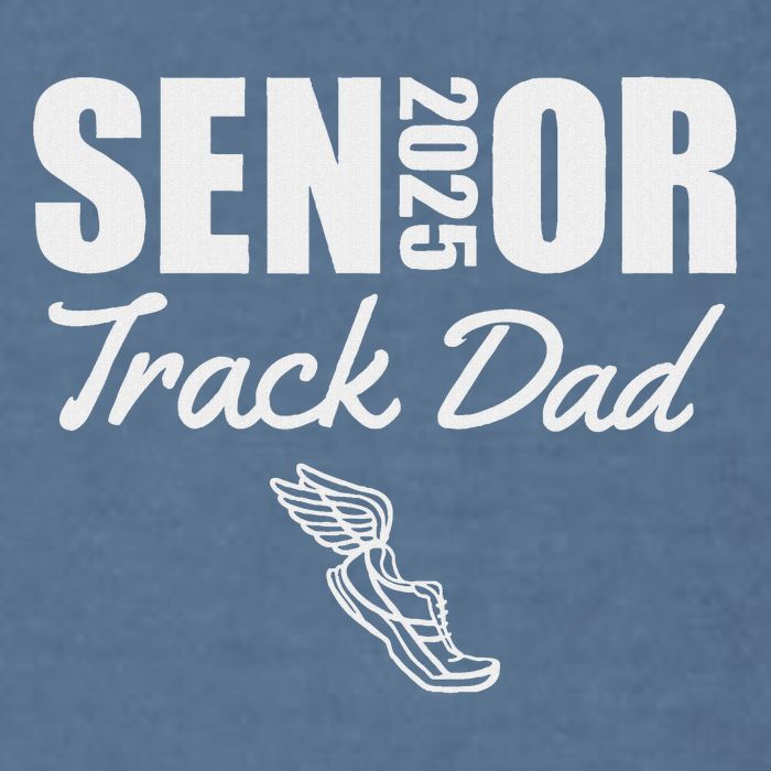 2025 Senior Track Dad Class Of 2025 Parent Run Jump Throw Garment-Dyed Sweatshirt