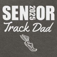 2025 Senior Track Dad Class Of 2025 Parent Run Jump Throw Cotton Canvas Backpack