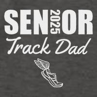 2025 Senior Track Dad Class Of 2025 Parent Run Jump Throw Vector Backpack