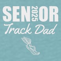 2025 Senior Track Dad Class Of 2025 Parent Run Jump Throw Sueded Cloud Jersey T-Shirt