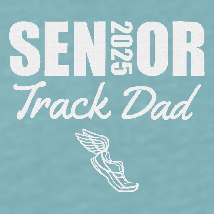 2025 Senior Track Dad Class Of 2025 Parent Run Jump Throw Sueded Cloud Jersey T-Shirt